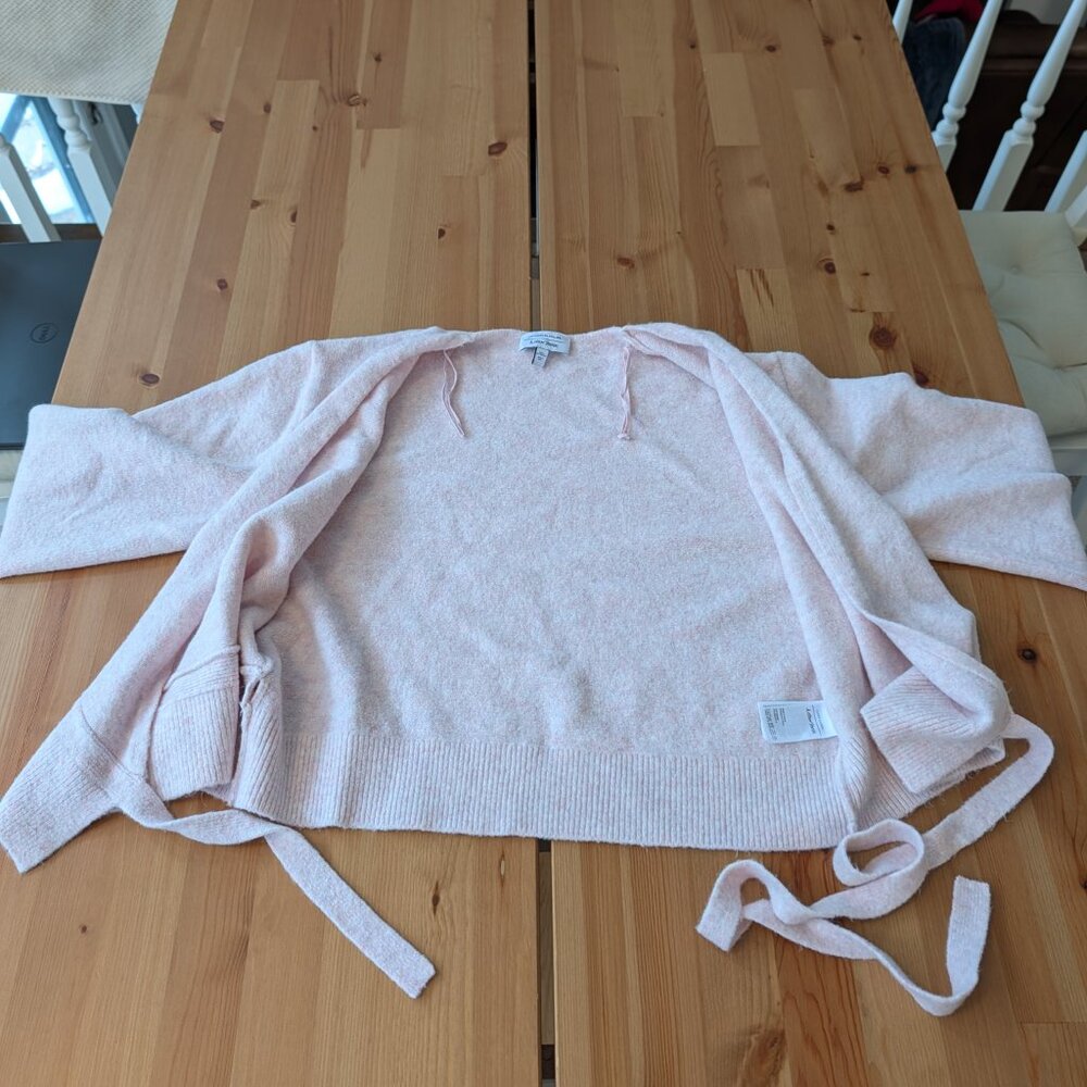 & Other Stories Wool Blend Wrap Sweater Pink L - Picture 8 of 10